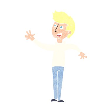 çizgi adam sallayarak