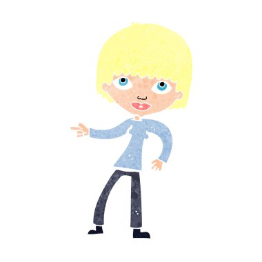 çizgi film kadın işaret