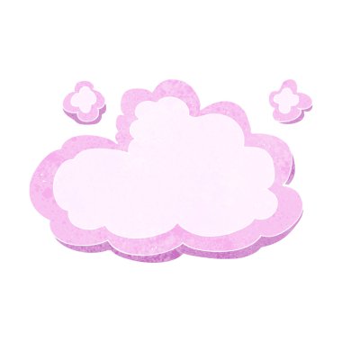 Dekoratif çizgi film bulut