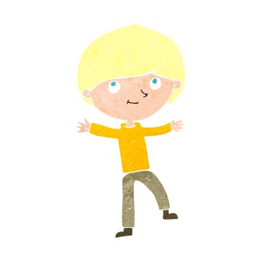 çizgi film heyecanlı çocuk