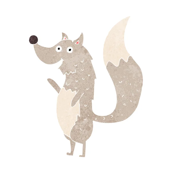 Cartoon wuivende wolf — Stockvector