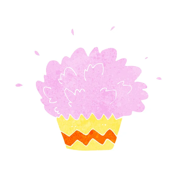 Cartoon exploding cupcake — Stock Vector