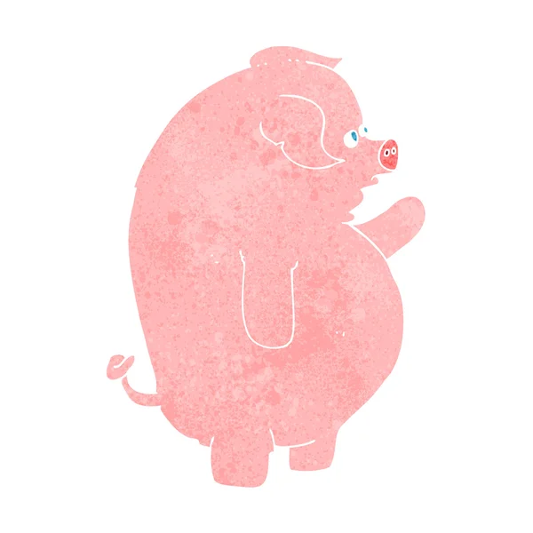 Cartoon fat pig — Stock Vector