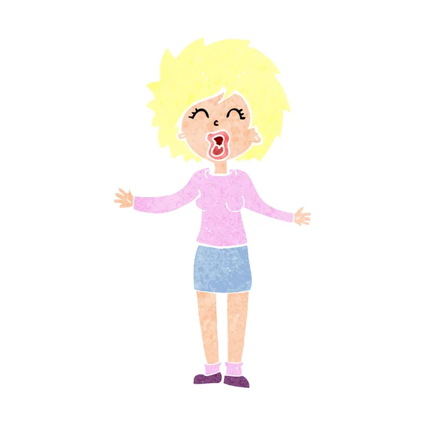 Cartoon luid vrouw — Stockvector