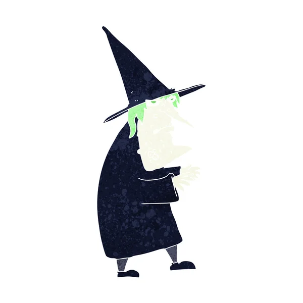 Cartoon ugly old witch — Stock Vector