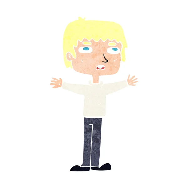 Cartoon nerveuze man — Stockvector