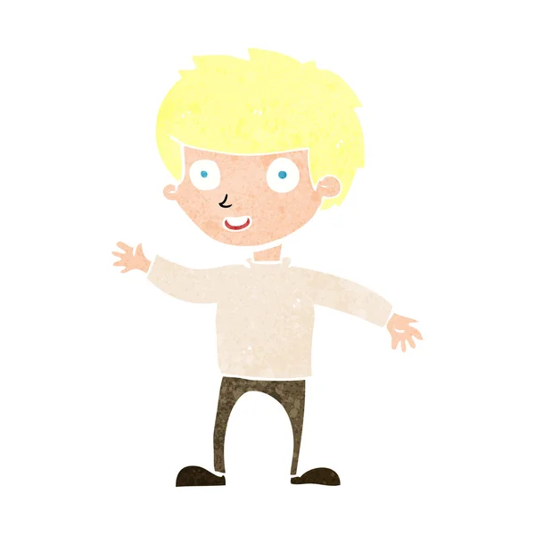 Ευτυχισμένο αγόρι κινουμένων σχεδίων — Διανυσματικό Αρχείο