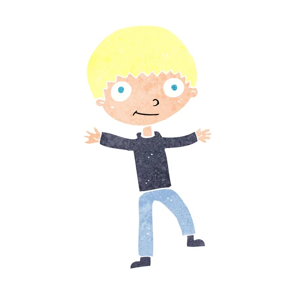 Cartoon gelukkige jongen — Stockvector