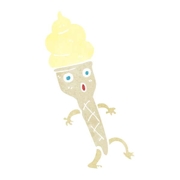 Helado de dibujos animados — Vector de stock