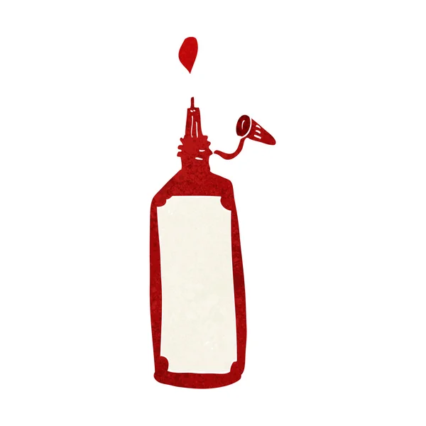 Bouteille de ketchup dessin animé — Image vectorielle