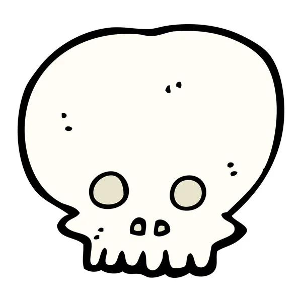 Мультяшний символ дивного черепа — стоковий вектор