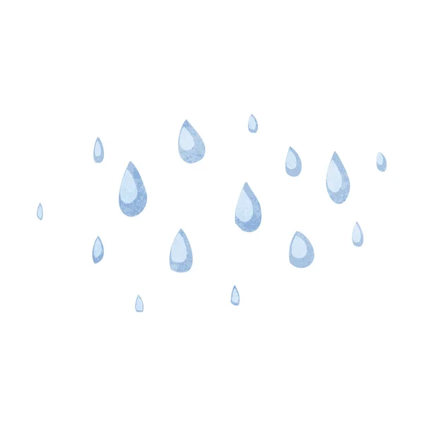 Gotas de chuva de desenhos animados —  Vetores de Stock