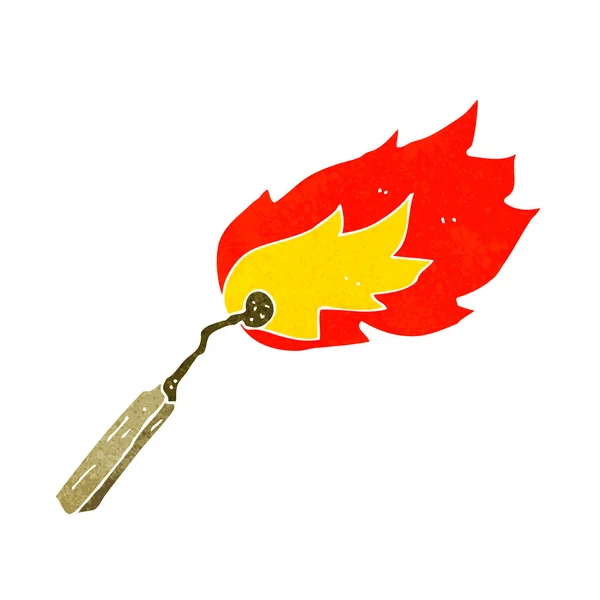 卡通燃烧的火柴 — 图库矢量图片