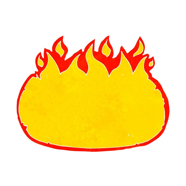 Frontera de fuego de dibujos animados — Vector de stock