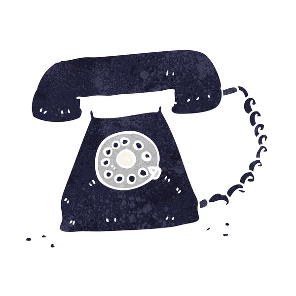 Karikatür retro telefon — Stok Vektör