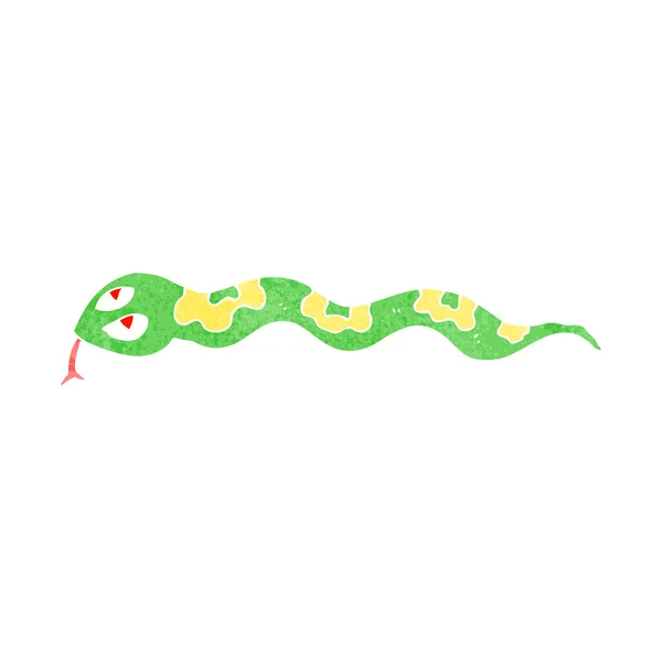 Kreslený syčení hada — Stockový vektor