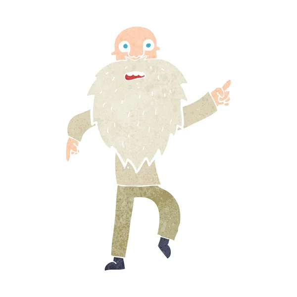 Cartoon stressed old man — Stock Vector