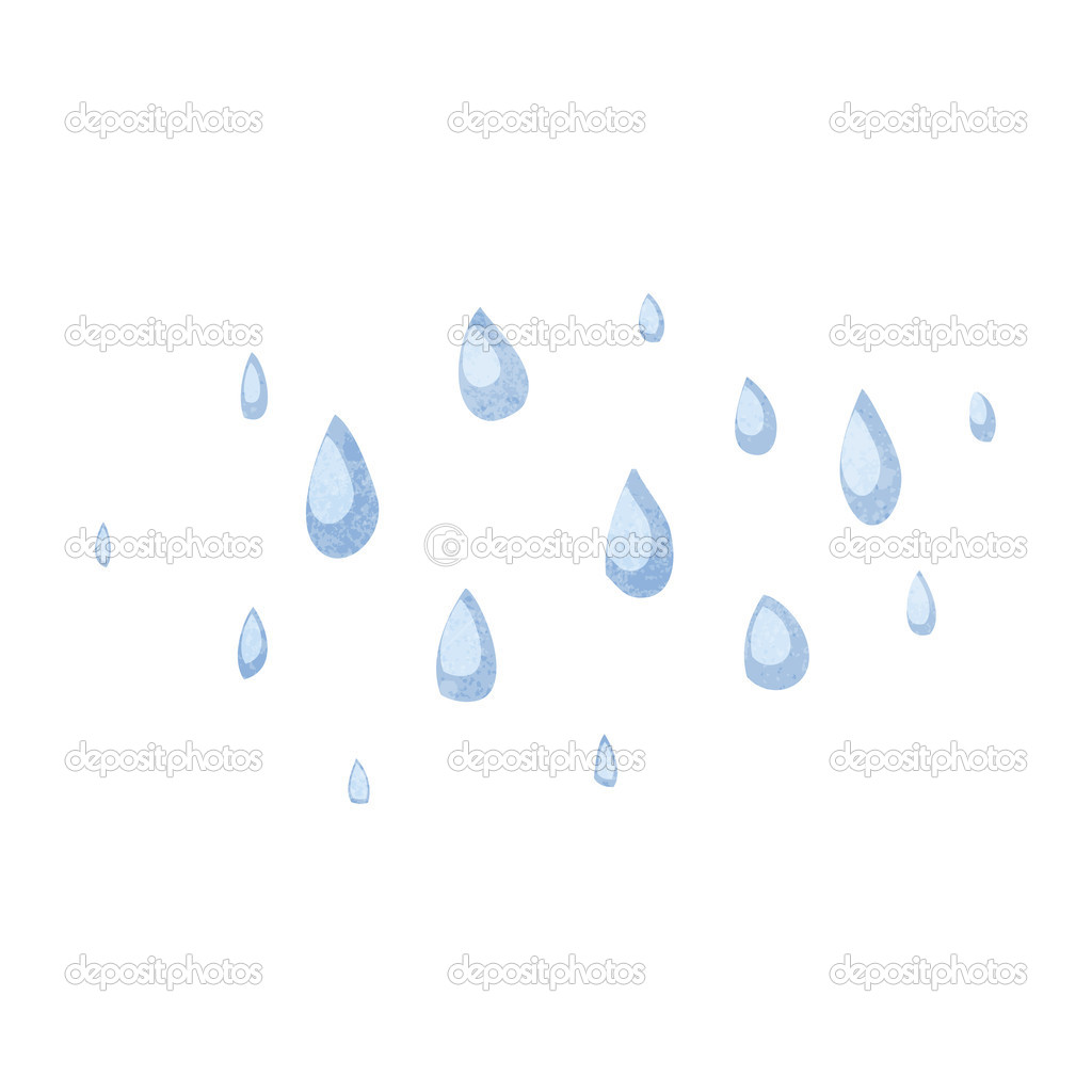 cartoon raindrops