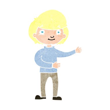 karikatür mutlu kişi