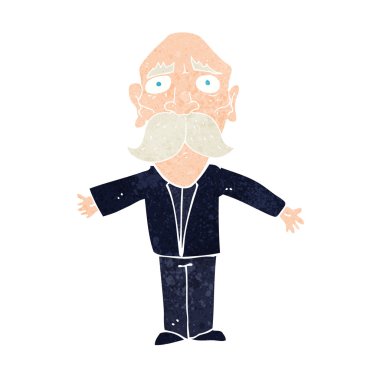 karikatür disapointed yaşlı adam