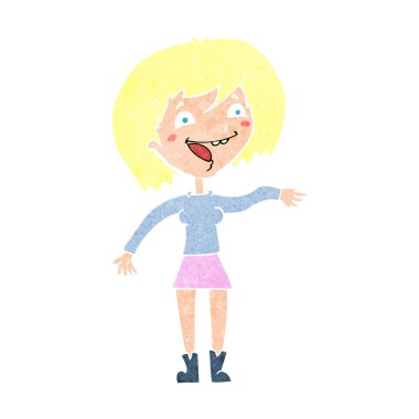 sallanan kadın karikatür