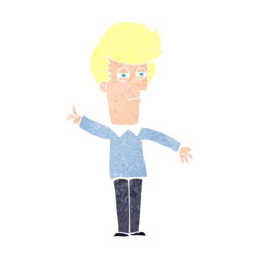 Çizgi filmci gözlerini kısıyor.