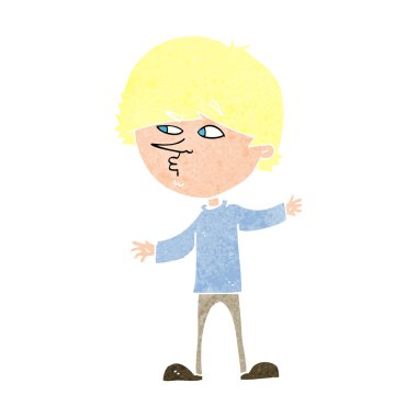 karikatür meraklı adam