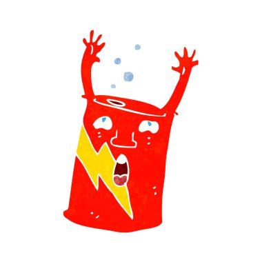 karikatür soda kutusu karakteri