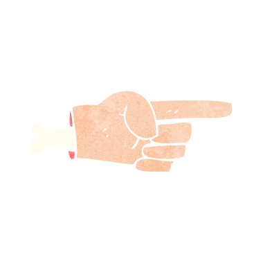 çizgi film işaret eden el sembolü