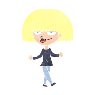 Çizgi filmdeki kendini beğenmiş kadın.