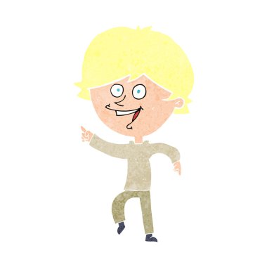 Çizgi filmdeki mutlu adam.