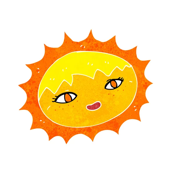 Karikatur hübsche Sonne — Stockvektor