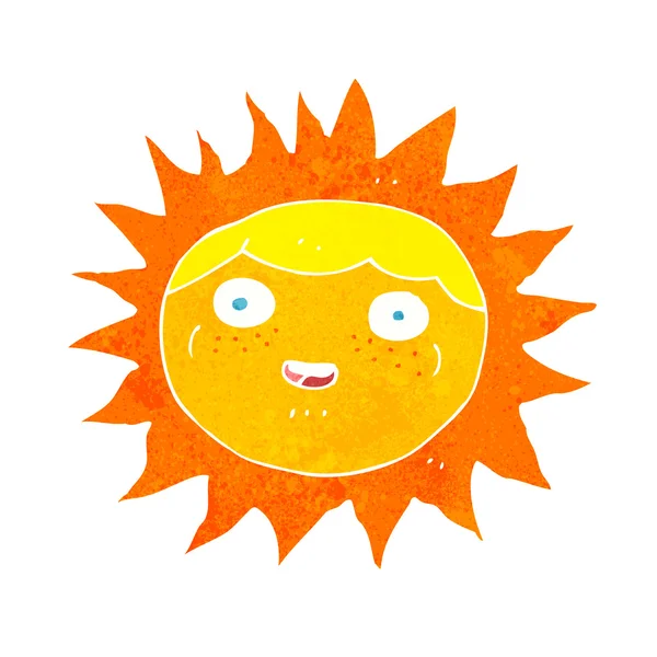 Personnage de dessin animé soleil — Image vectorielle