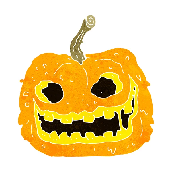 Cartoon spooky pumpkin — Stock Vector