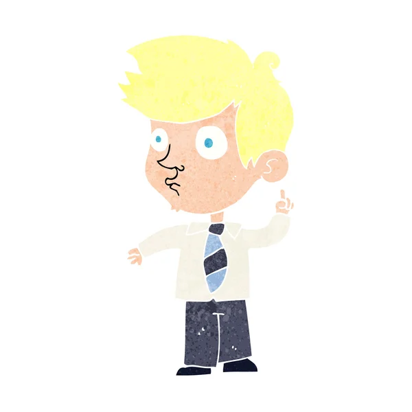 Cartoon boy haciendo una pregunta — Vector de stock