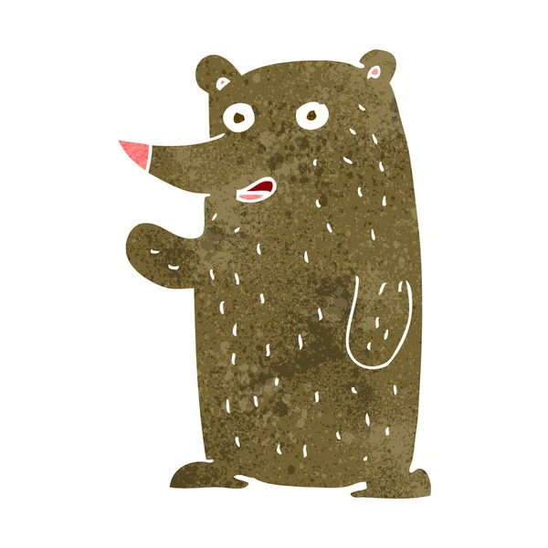 Kreslený mává medvěd — Stockový vektor