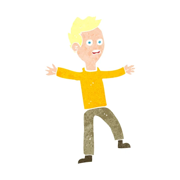 Cartoon geschrokken jongen — Stockvector