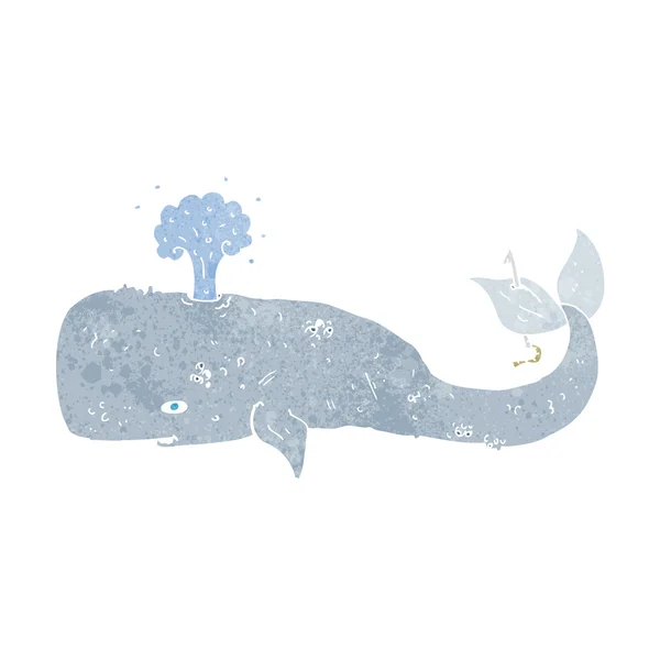 Karikatür balina — Stok Vektör