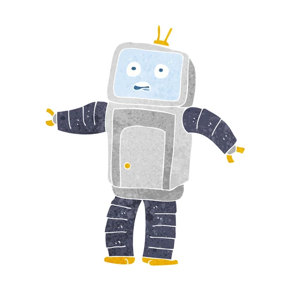 Dibujos animados divertido robot — Vector de stock