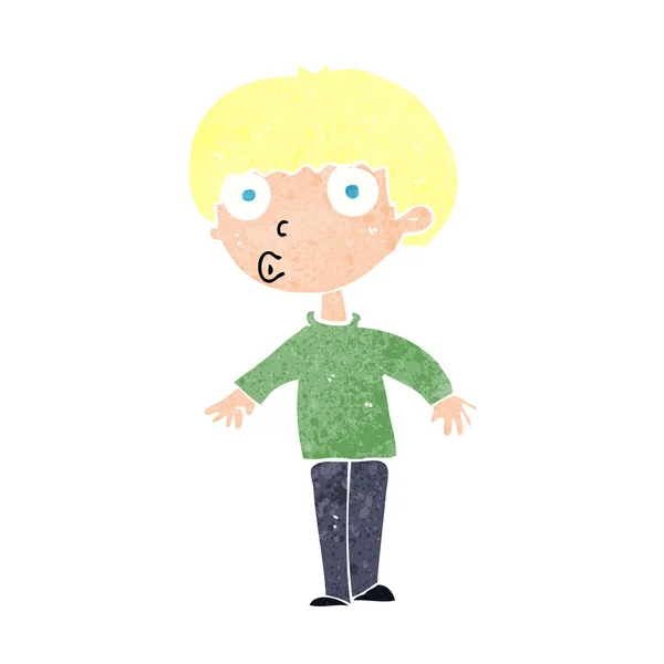 Έκπληκτος αγόρι κινουμένων σχεδίων — Διανυσματικό Αρχείο