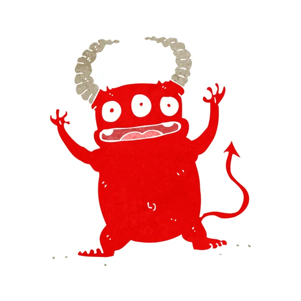 Мультфильм о маленьком дьяволе — стоковый вектор