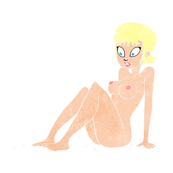 漫画の裸の女性 — ストックベクタ