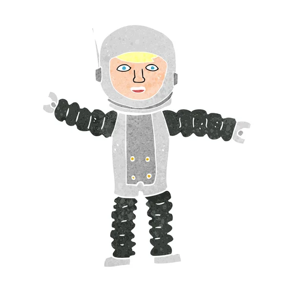 Astronauta de dibujos animados — Vector de stock