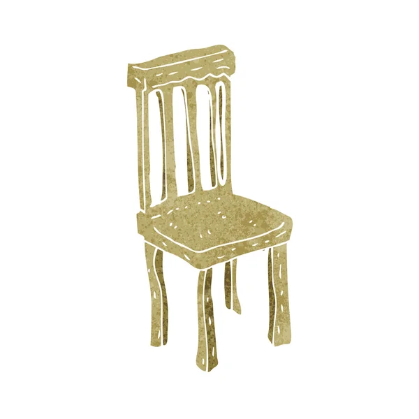 Dessin animé vieille chaise en bois — Image vectorielle