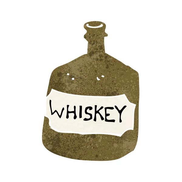 Botella de whisky viejo de dibujos animados — Vector de stock