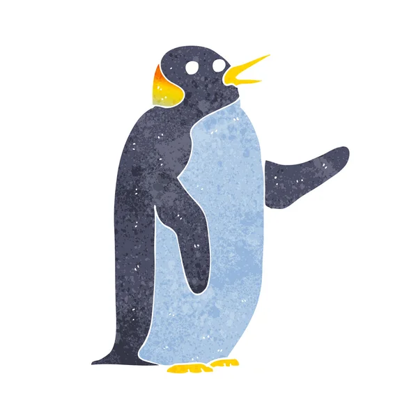 Rajzfilm pingvin integet — Stock Vector