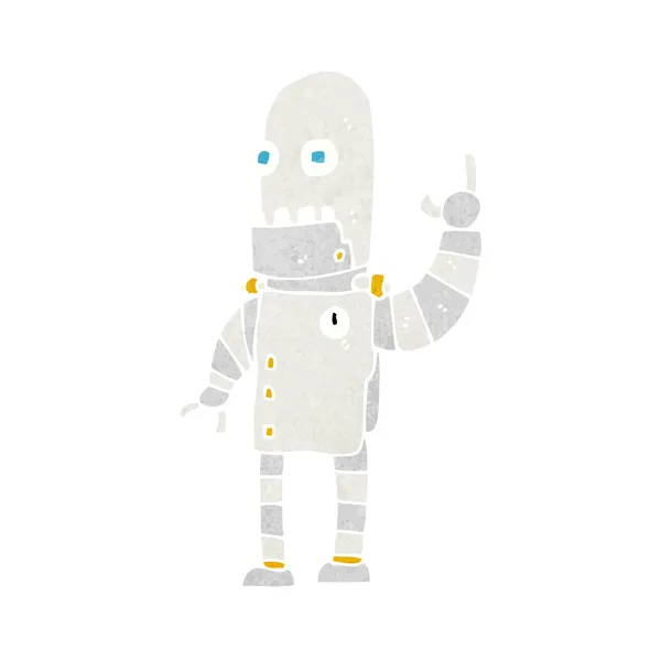 Cartoon viftande robot — Stock vektor