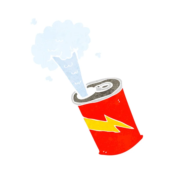 Canette de soda gazeuse dessin animé — Image vectorielle