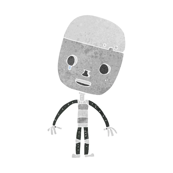 Kreslený smutný robot — Stockový vektor