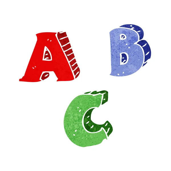 Kreslený písmen abc — Stockový vektor